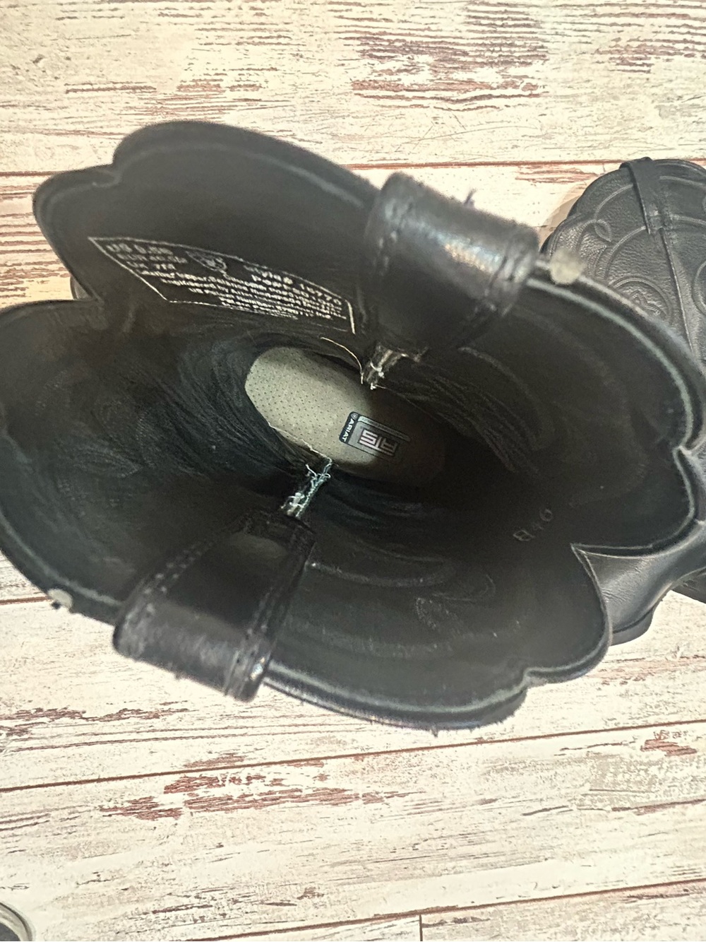 Ariat Black Embroidered Leather Western Mid-Calf Boots size 9.5B - Picture 4 of 5